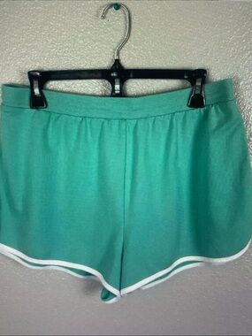 No Boundaries Teal Athletic Shorts with White Trim